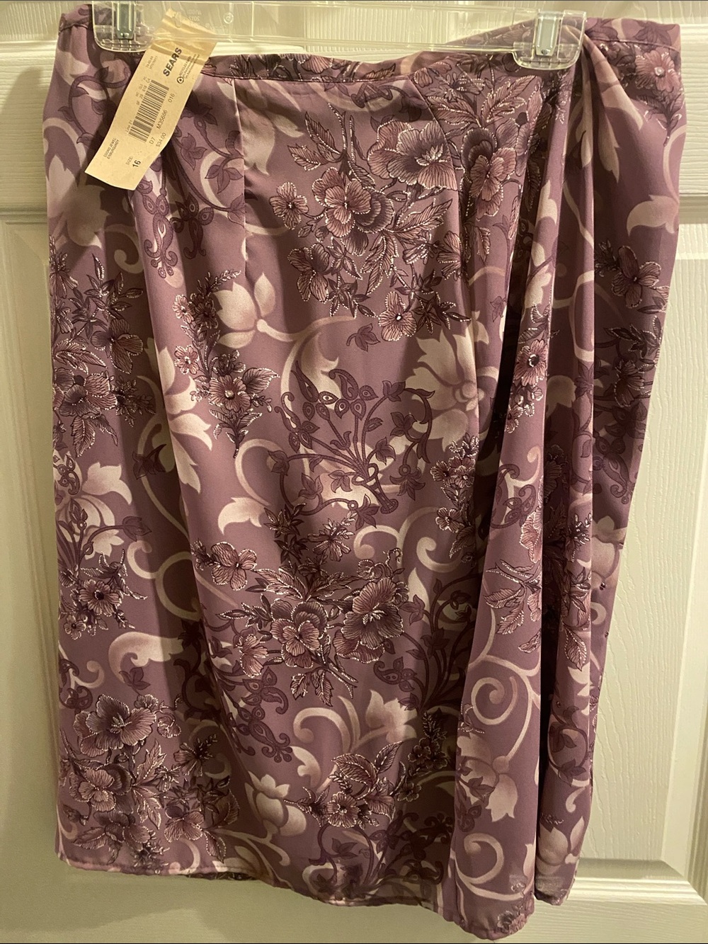 Apostrophe Lavender Floral Midi Skirt